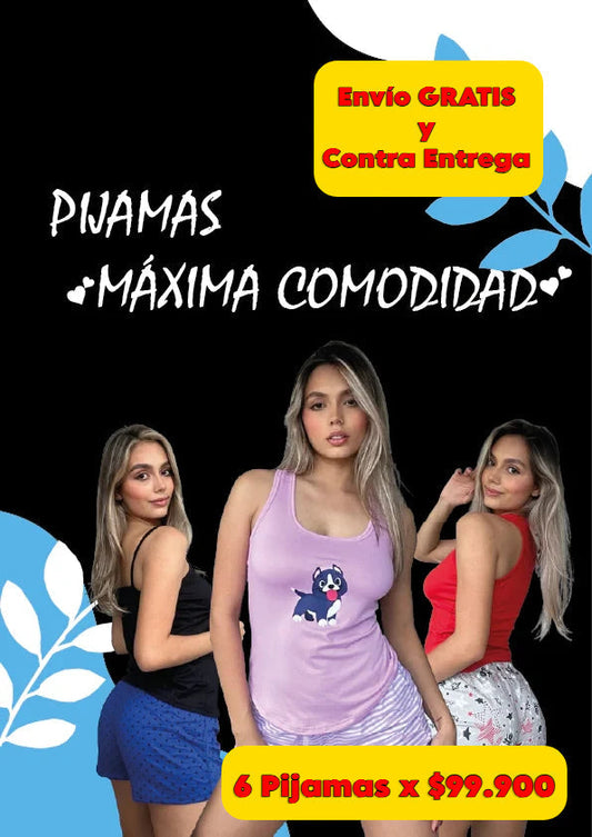 Combo PROMO 3 Gratis / 6 Pijamas  piel de durazno $99.900
